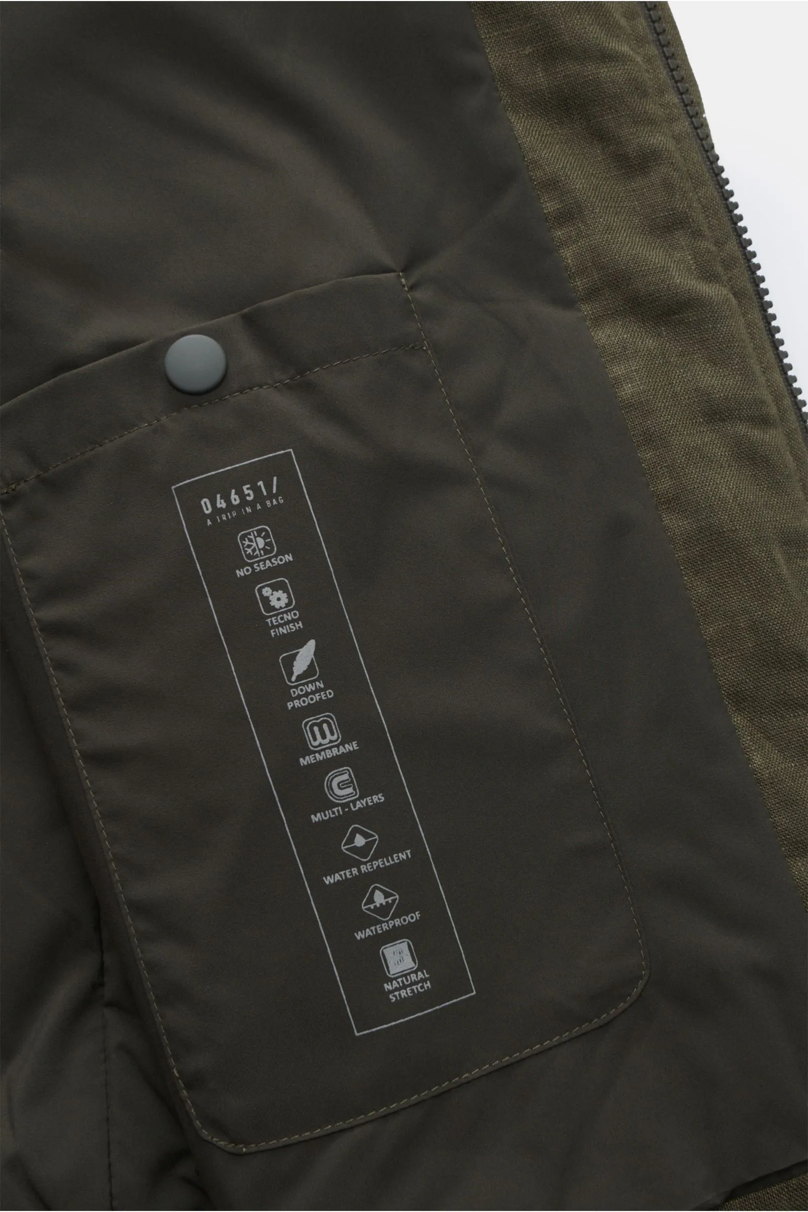 04651/ A TRIP IN A BAG jacket 'Linen Blouson' olive