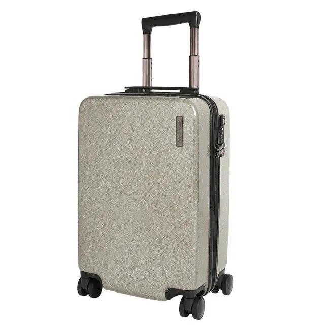 20'' 24'' Glittering Luggage Suitcase Spinner Pc Trolley Valise Tsa Lock Koffer Carry On Travel