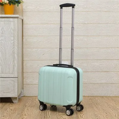 2Pcs Carry On Travel Suitcase Women Laptop Luggage Stripe Pattern Small Luggage 18