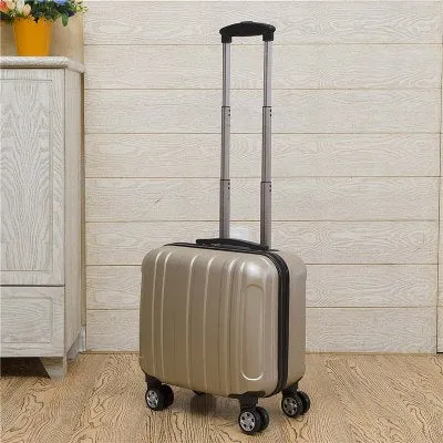 2Pcs Carry On Travel Suitcase Women Laptop Luggage Stripe Pattern Small Luggage 18