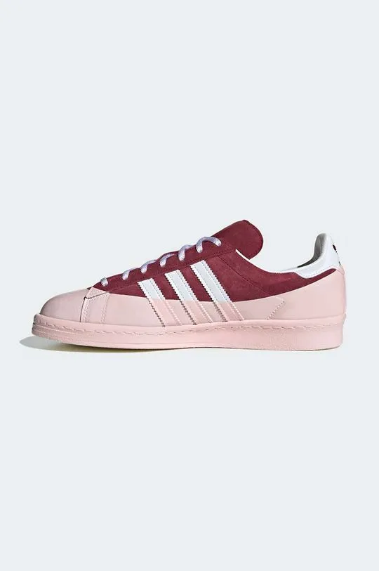 adidas Originals leather sneakers Campus 80s Cali Dewitt maroon color IG3138