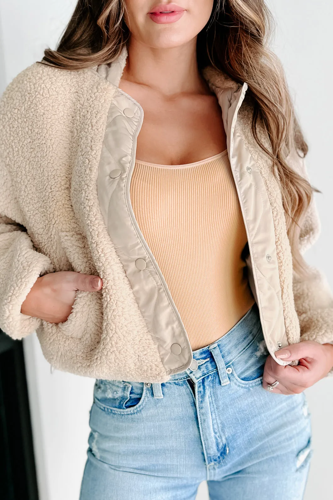 Anya Teddy Sherpa Jacket (Khaki)