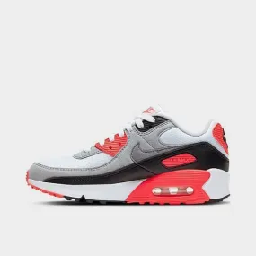 Authentic nike air max 90 qs black red grey dc8334 100 gs youth 4y - 7y size