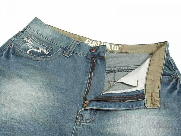 Baggy Jeans Shorts for Men with Embroidery on Back Pocket