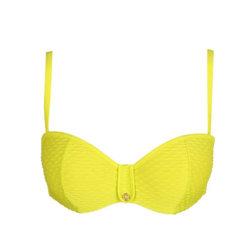 Bandeau Yellow Bikini- Unas1 with Discounts- Bikini bandeau-