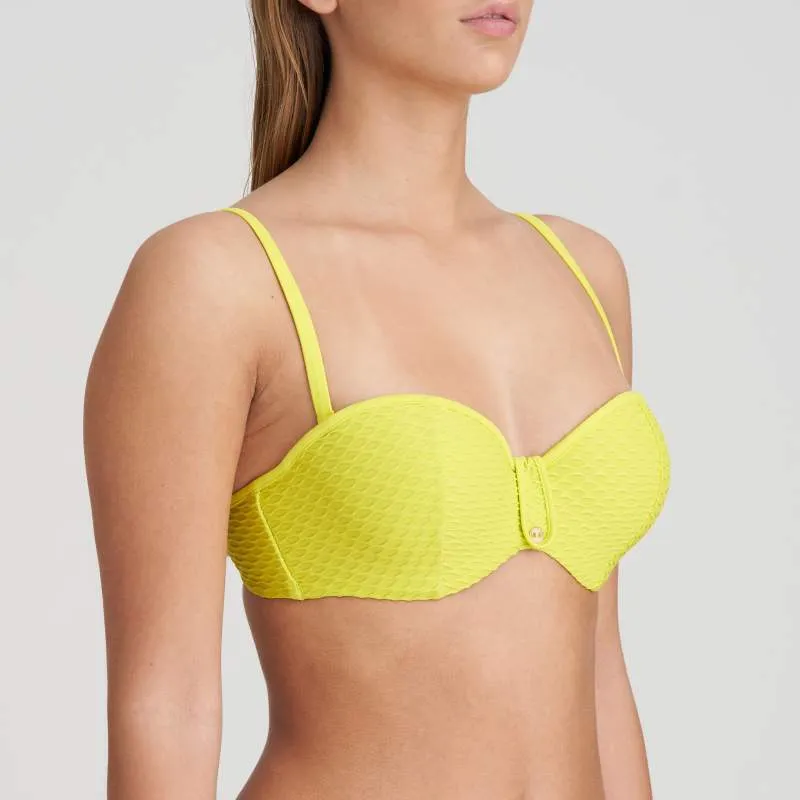 Bandeau Yellow Bikini- Unas1 with Discounts- Bikini bandeau-