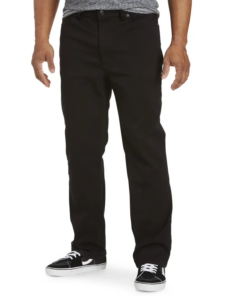 Black Athletic-Fit Stretch Jeans