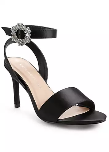 Black Ornate Buckle Heeled Sandals by Kaleidoscope | Kaleidoscope