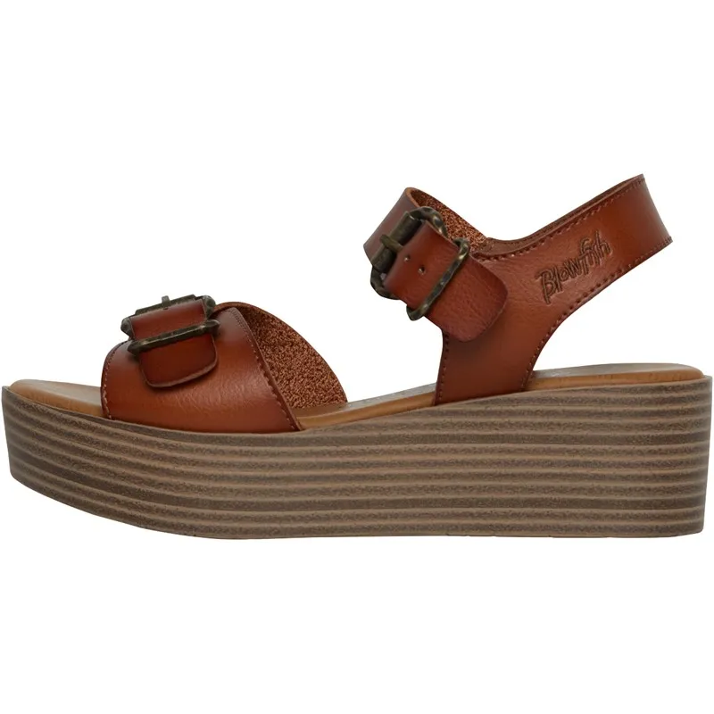 Blowfish Womens Leeds Platform Sandals Scotch Dyecut