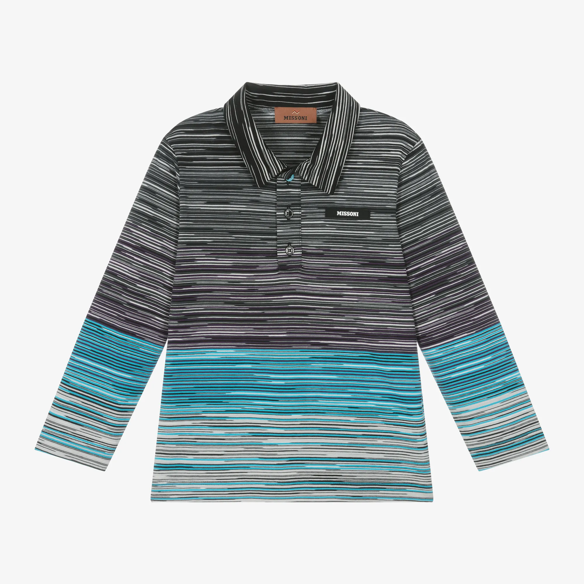 Boys Striped Cotton Polo Shirt