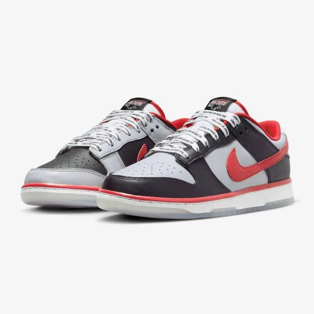 Clark atlanta university x nike dunk low (panthers/ black/ classic charcoal/ white/ team scarlet red