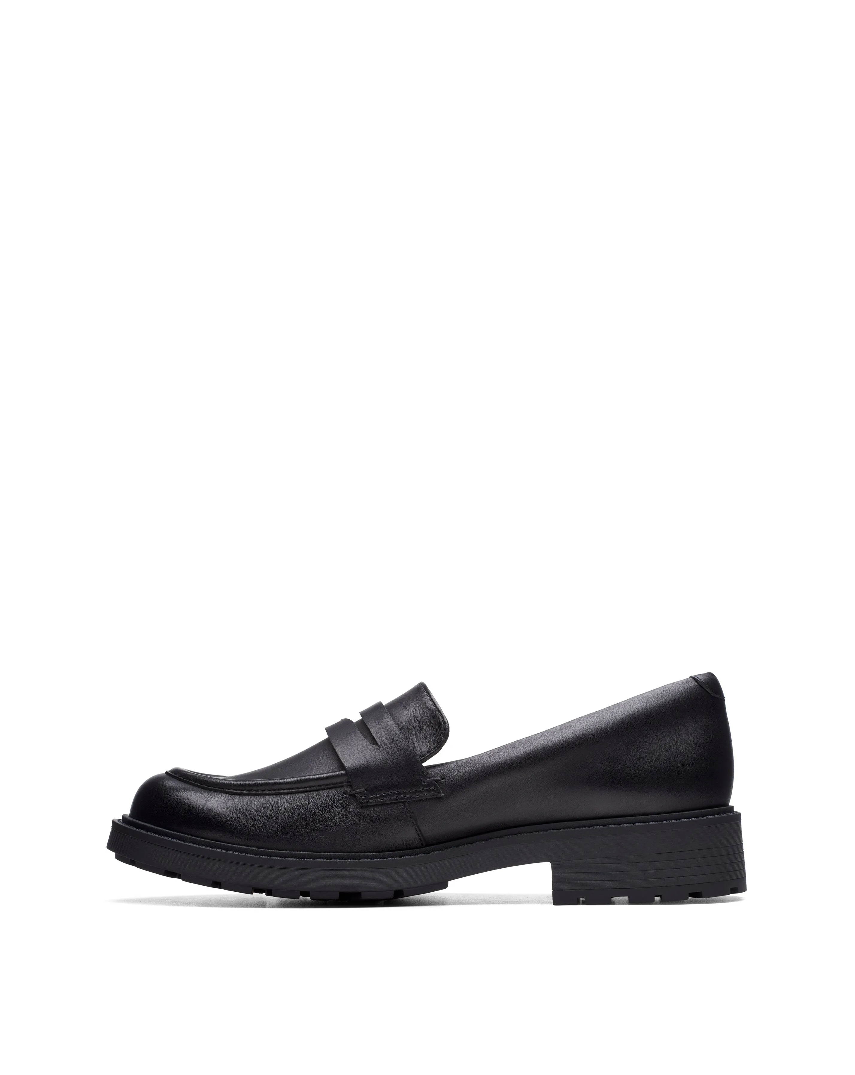 Clarks Orinoco2 Penny Leather Loafer Wide Fit | Simply Be