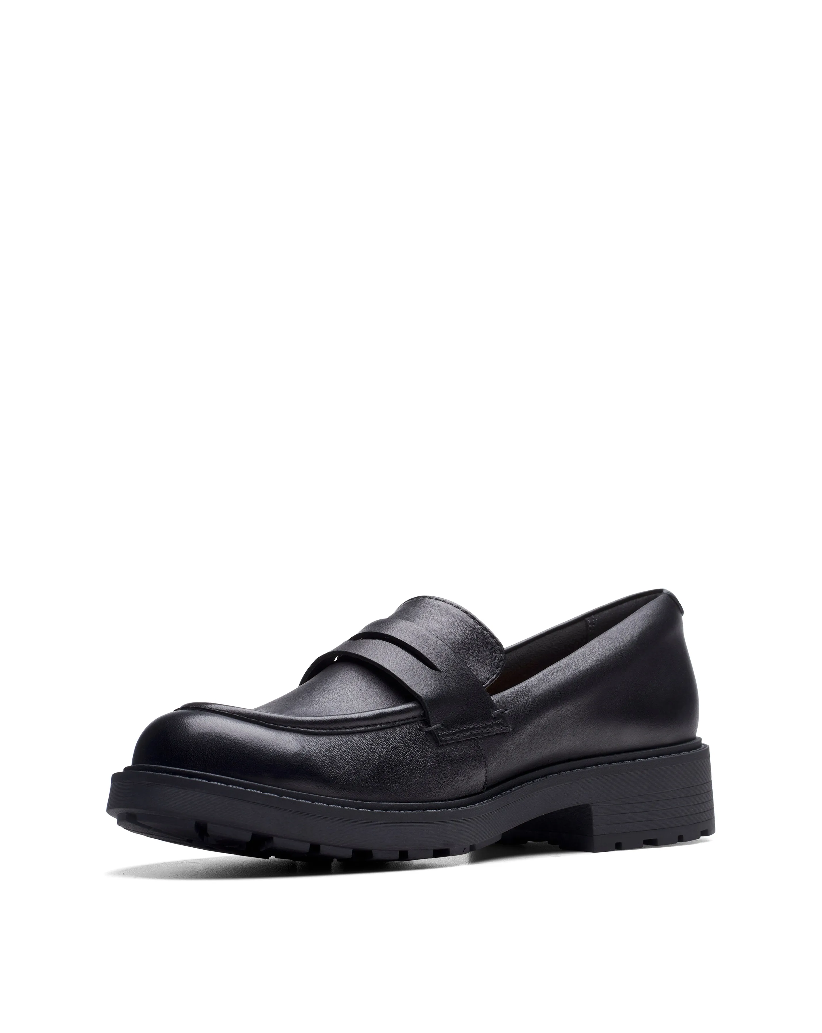 Clarks Orinoco2 Penny Leather Loafer Wide Fit | Simply Be