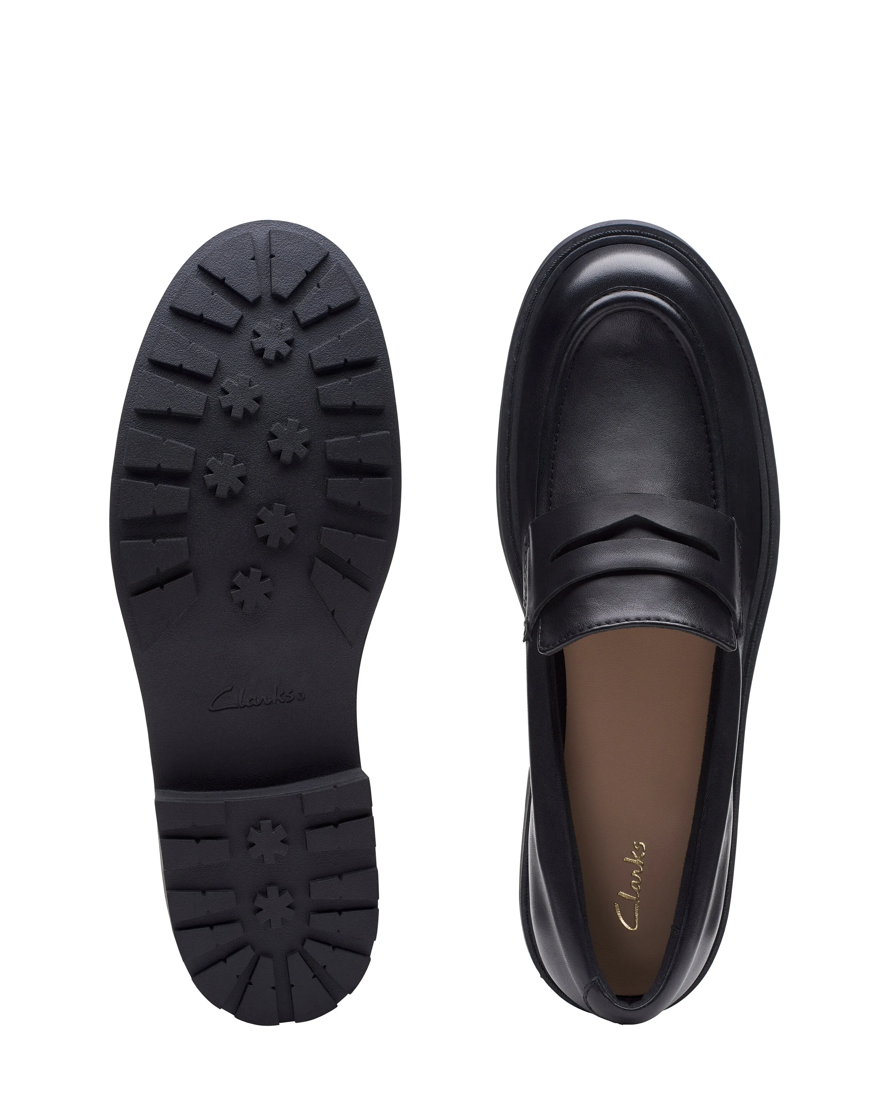 Clarks Orinoco2 Penny Leather Loafer Wide Fit | Simply Be