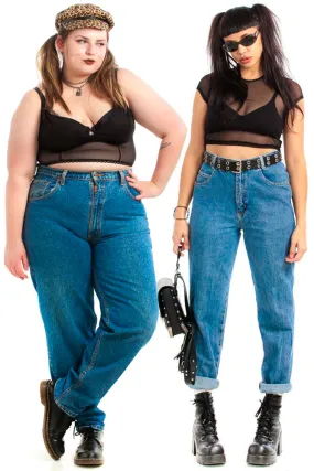 Classic Vintage Mom Jeans - Blue