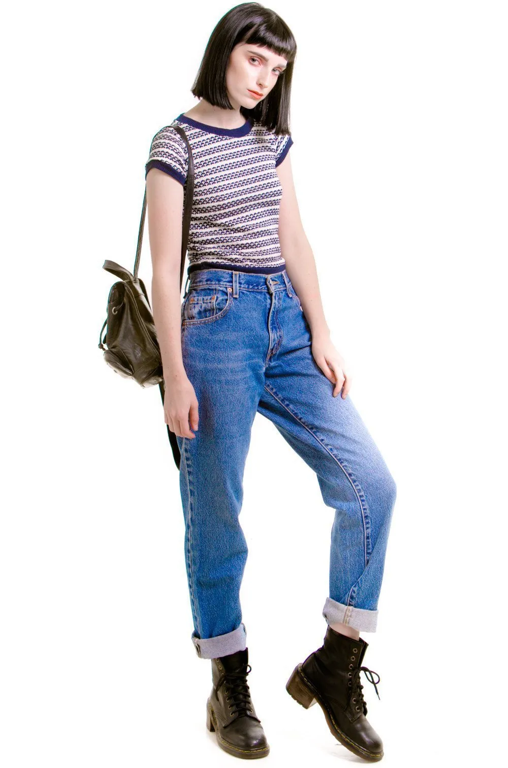 Classic Vintage Mom Jeans - Blue