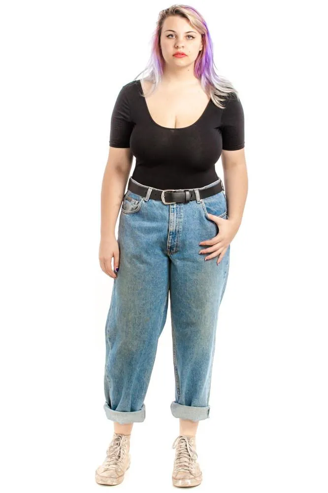 Classic Vintage Mom Jeans - Blue