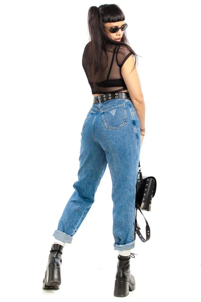 Classic Vintage Mom Jeans - Blue