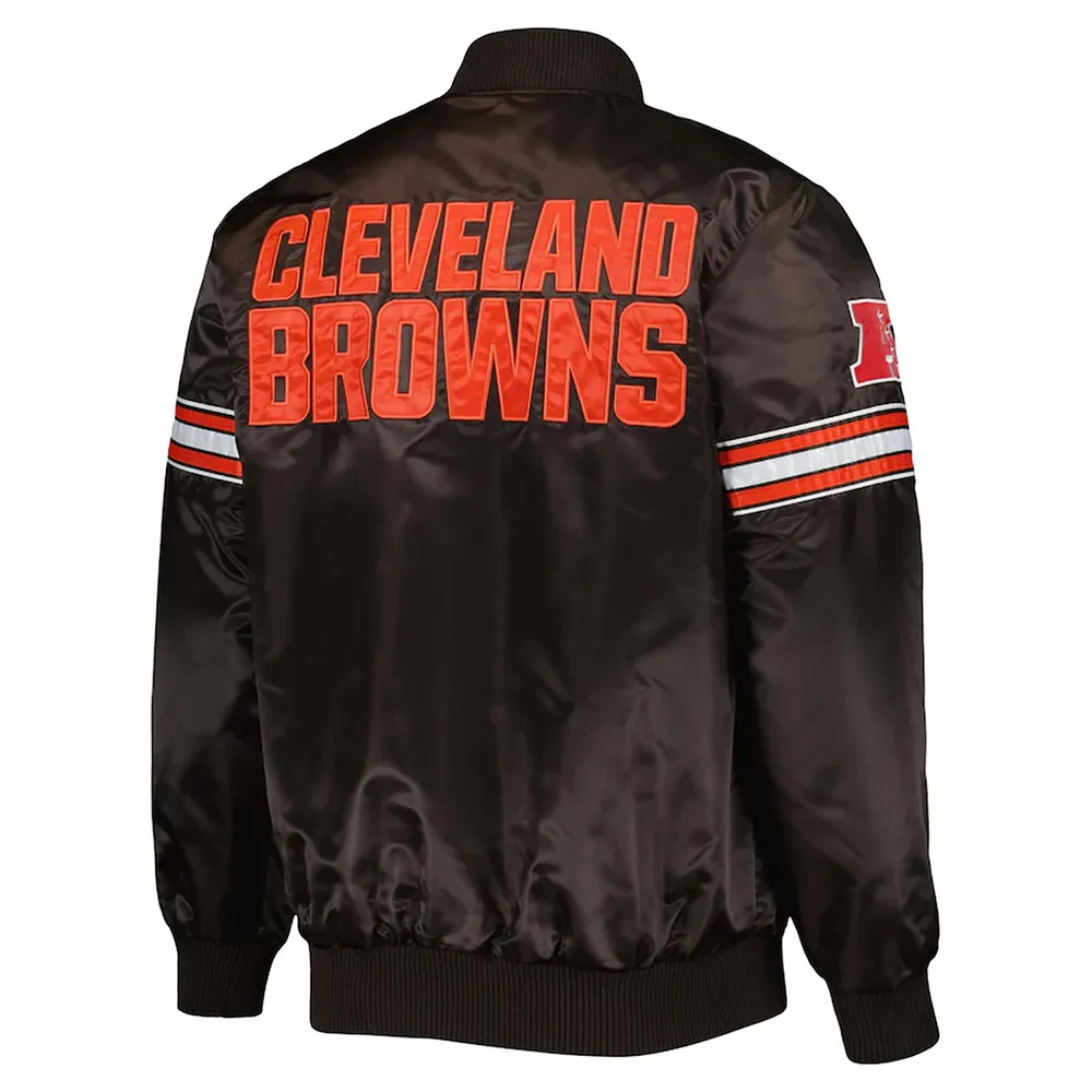 Cleveland Browns The Pick and Roll Brown Satin Jacket