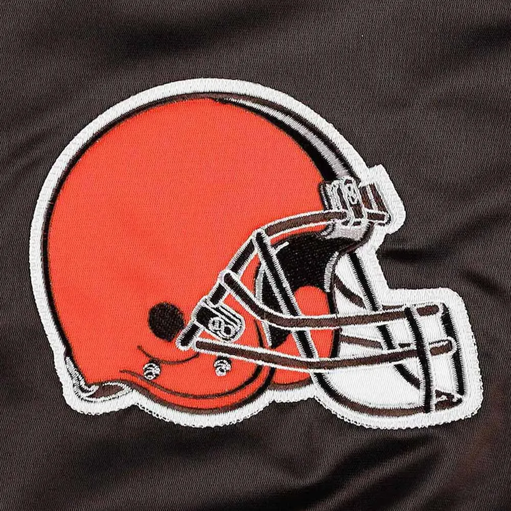 Cleveland Browns The Pick and Roll Brown Satin Jacket