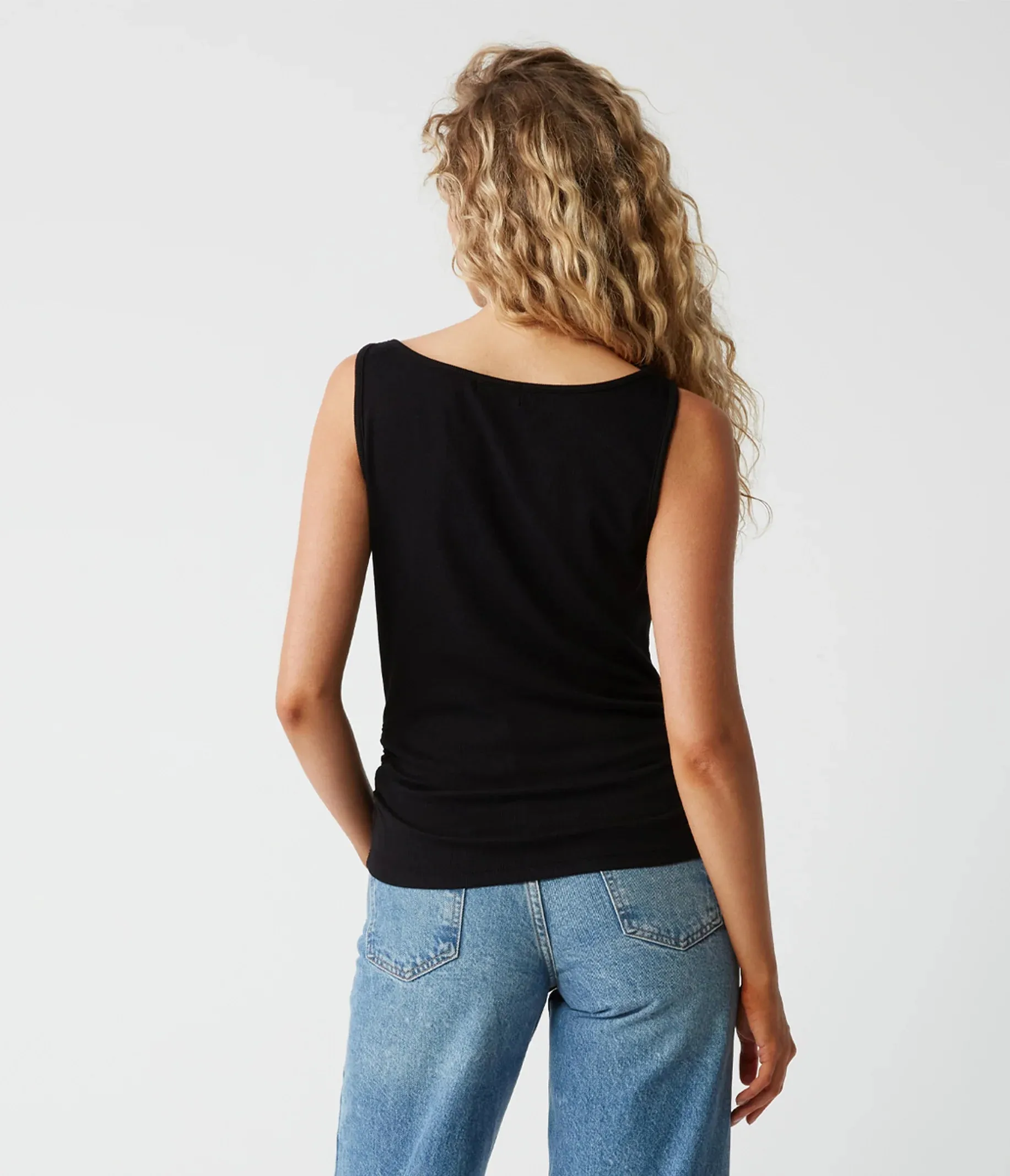 Coco Ruched Tank - Black