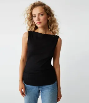 Coco Ruched Tank - Black