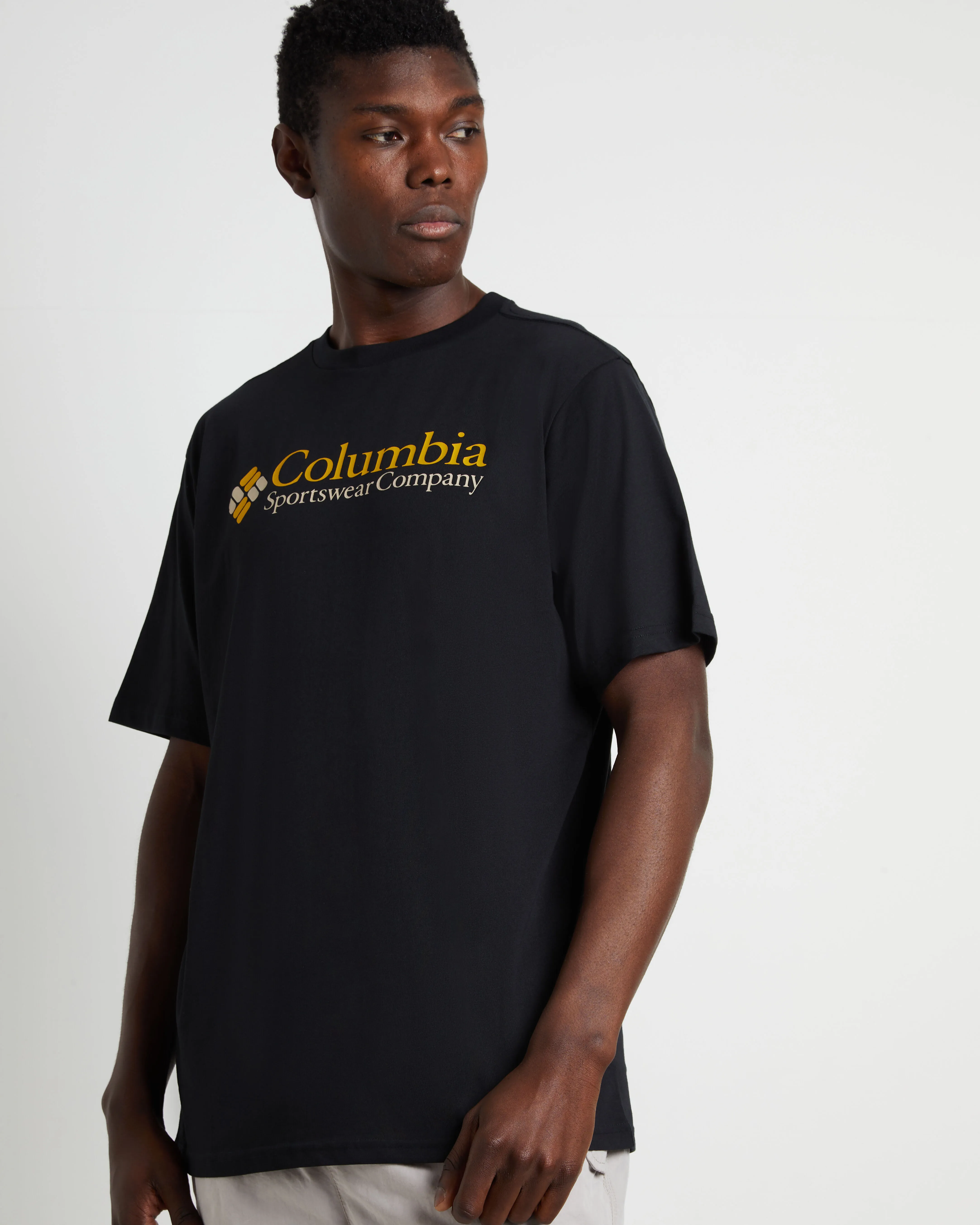 Columbia CSC Retro Logo Graphic Short Sleeve T-Shirt in Black