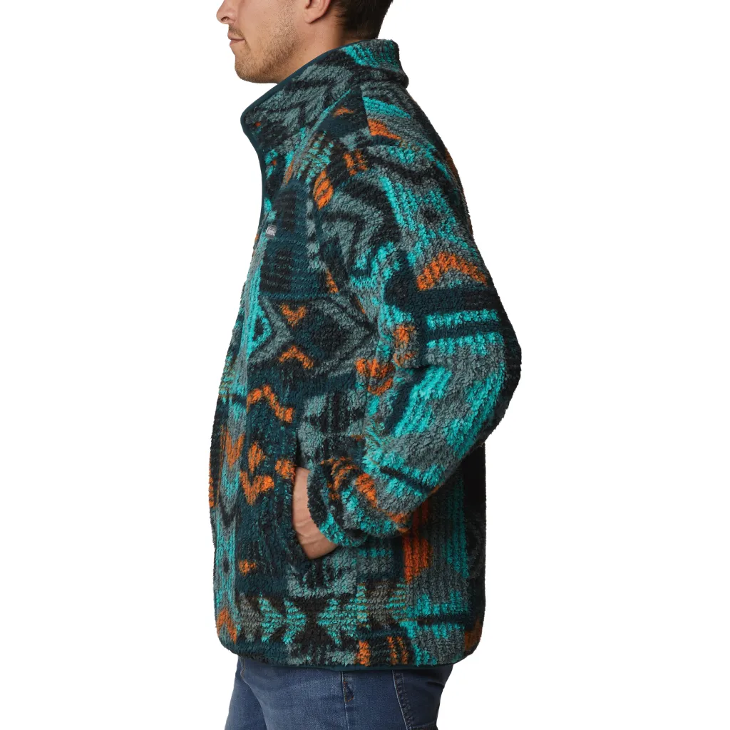 Columbia Men's Rugged Ridge II Printed Sherpa 1/2 Snap Fleece