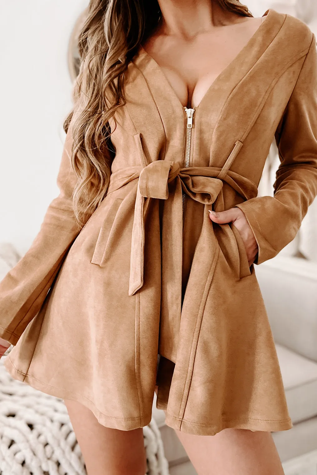 Doorbuster- Yours Forever Faux Suede Jacket (Camel)