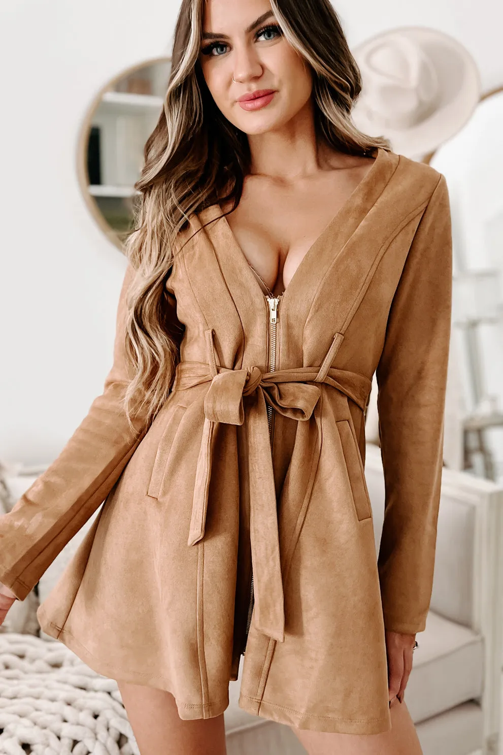 Doorbuster- Yours Forever Faux Suede Jacket (Camel)