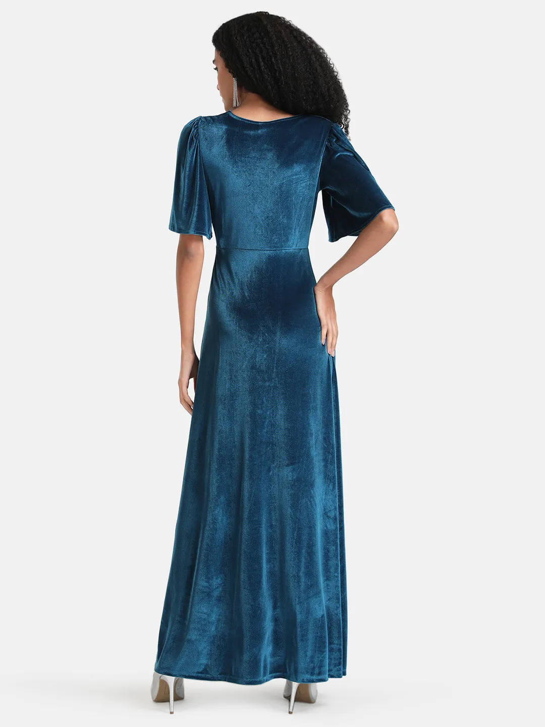 Flared Wrap Maxi Dress