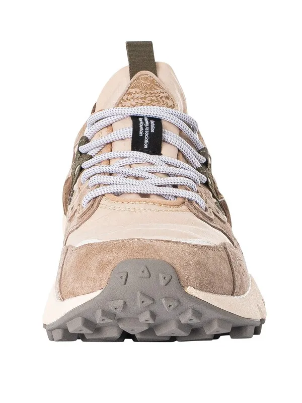 Flower Mountain Yamano 3 Suede Trainers - Off White/Beige