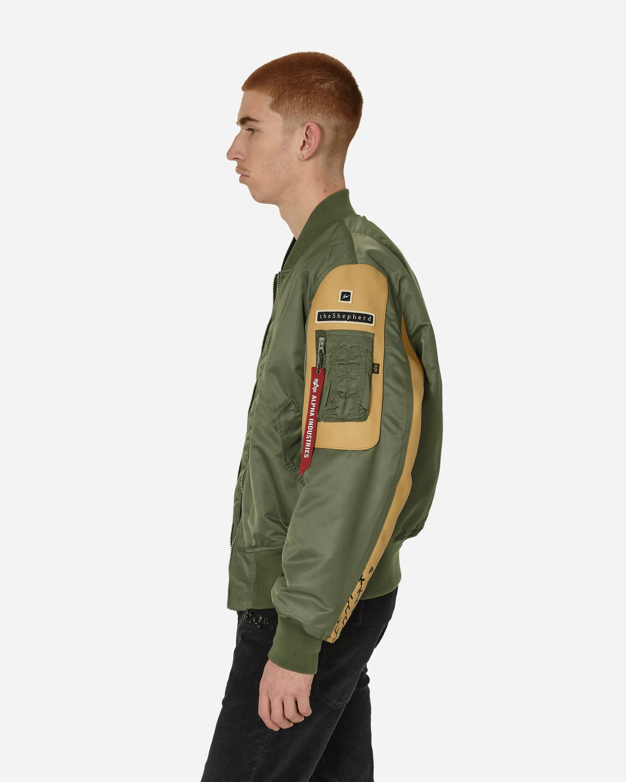 fragment design x Alpha Industries Nylon MA-1 Jacket Khaki