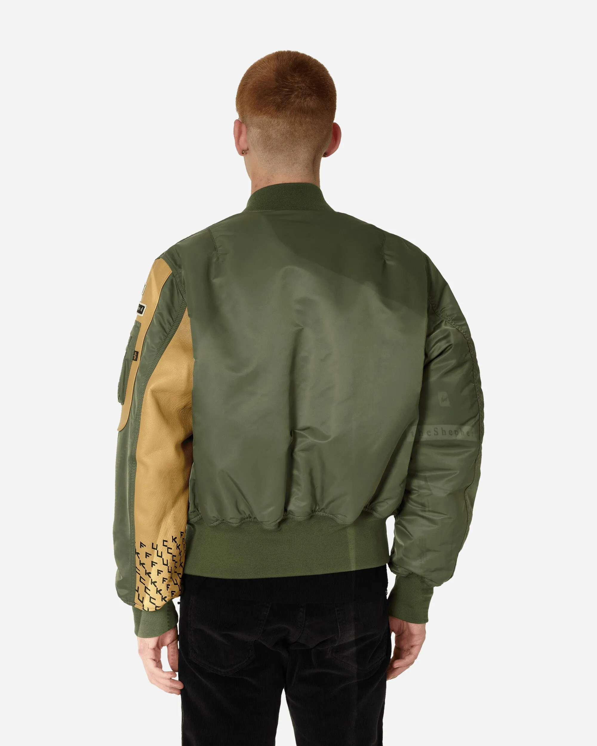 fragment design x Alpha Industries Nylon MA-1 Jacket Khaki