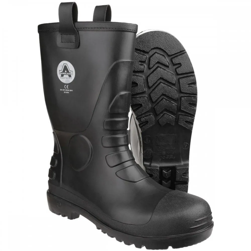 FS90 Waterproof PVC Pull on Safety Rigger Boot Black Size: UK5 *One Size Only - Outlet Store*