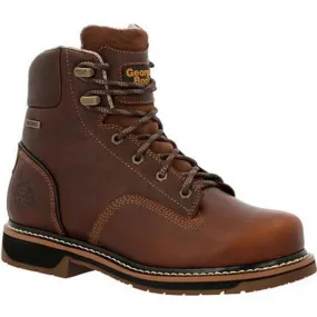 Georgia Boot Mens AMP LT Edge Waterproof Work Boot GB00464 BROWN