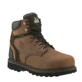 Georgia Boot Mens Brookville Waterproof Work Boot G7134 DARK BROWN