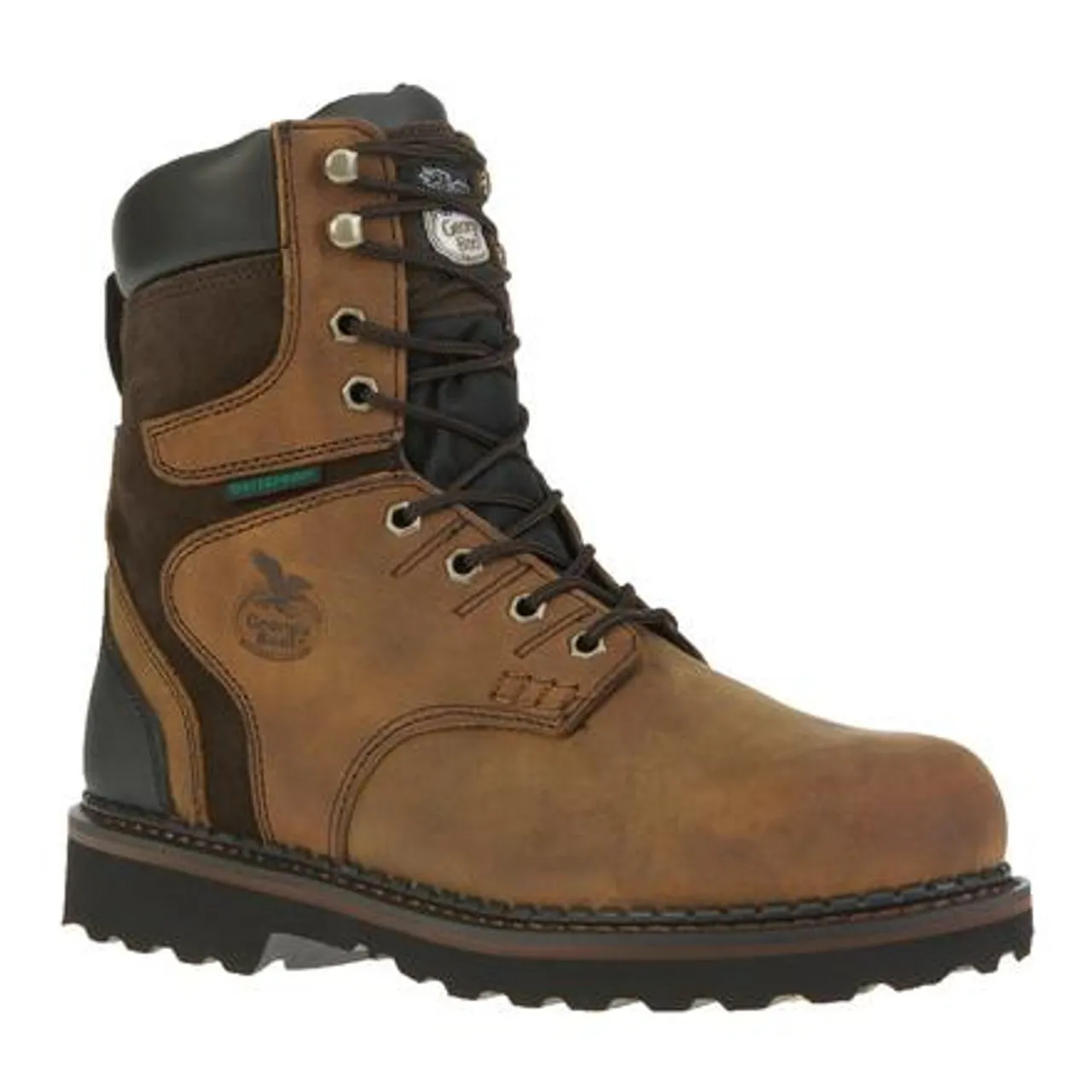 Georgia Boot Mens Brookville Waterproof Work Boot G9134 DARK BROWN