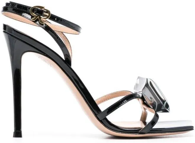 Gianvito Rossi 115mm crystal-detail sandals Black