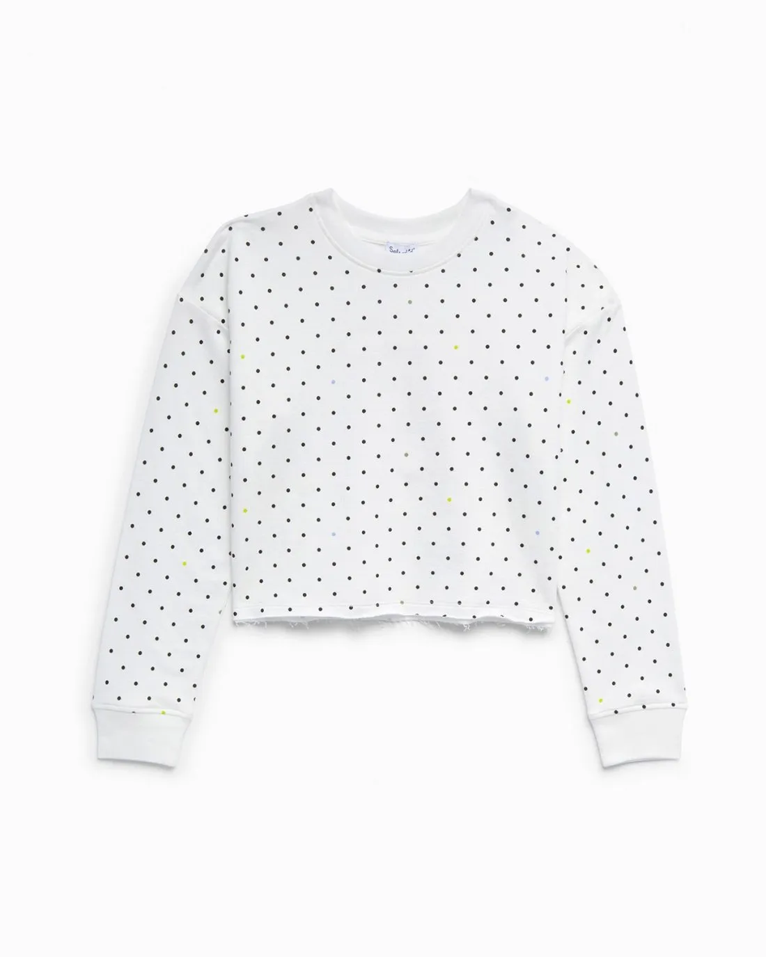 Girls Long Sleeve Polka Dot Pullover