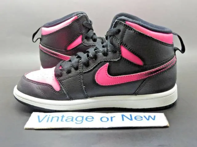 Girls Nike Air Jordan I 1 Retro High Black Hyper Pink Wh...