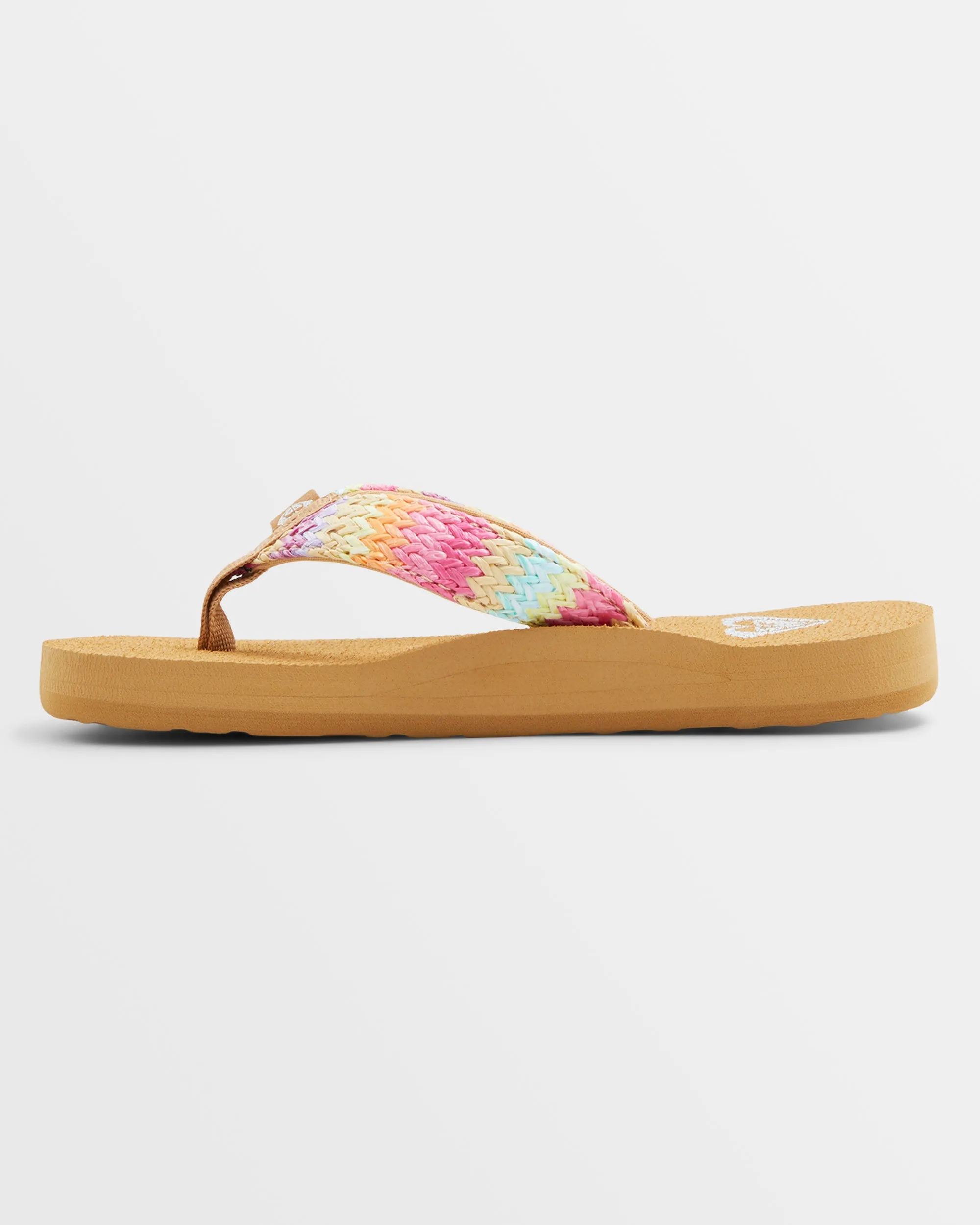 Girls Porto Raffia Sandals - Pink/Raspberry