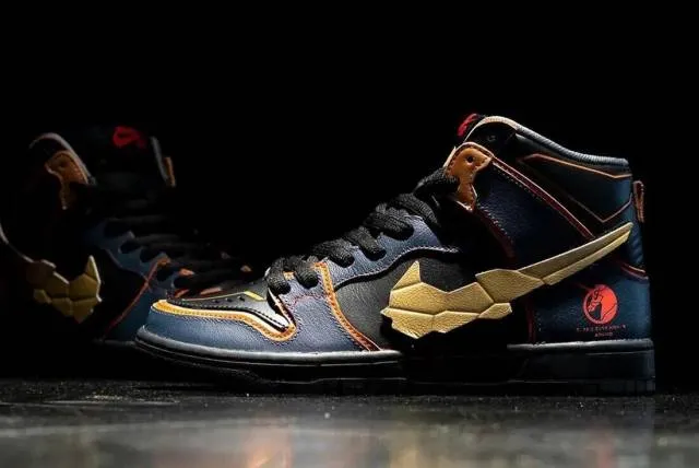 Gundam x Nike SB Dunk High Banshee