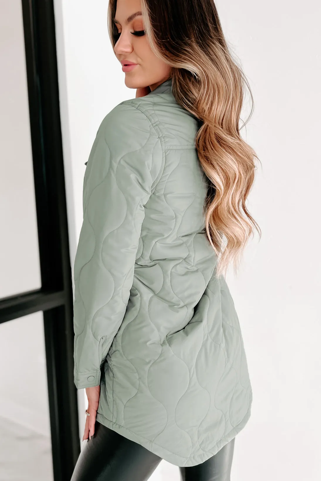 Holiday Steal- Ready For Anything Quilted Jacket (Olive Stone)