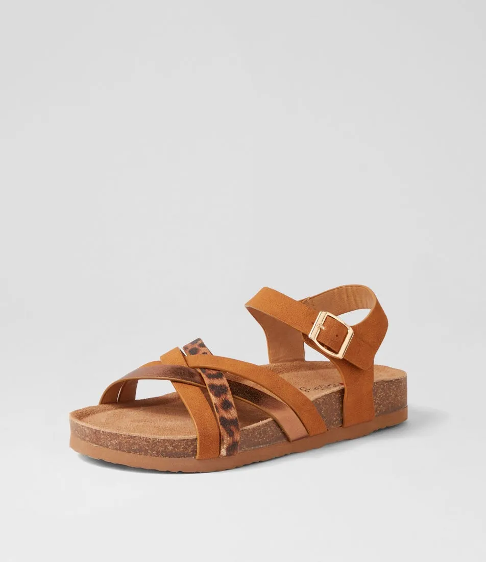 I LOVE BILLY Zisso Tan Mix Sandals