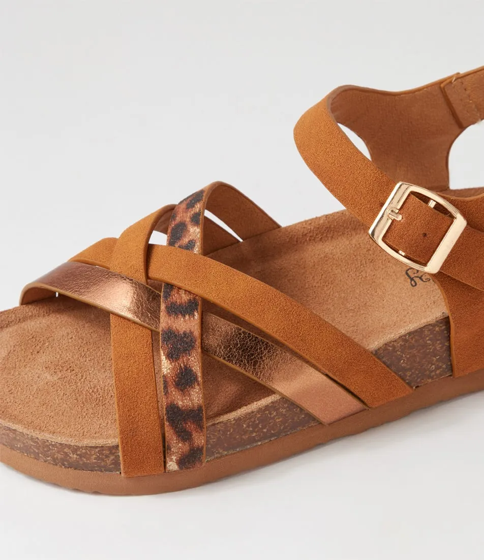 I LOVE BILLY Zisso Tan Mix Sandals