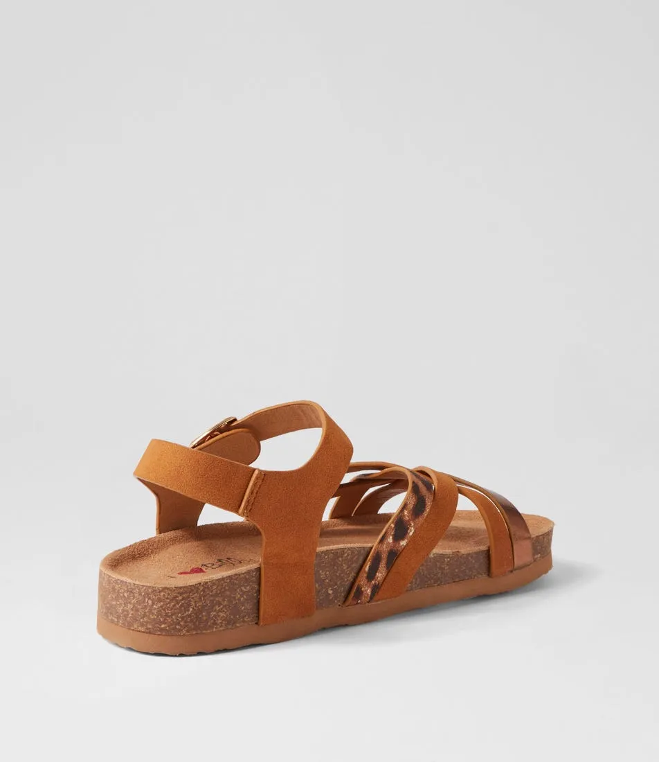 I LOVE BILLY Zisso Tan Mix Sandals