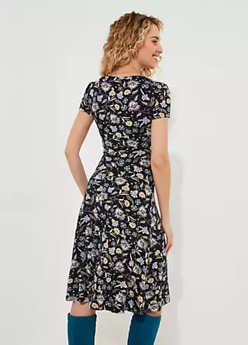 Joe Browns Floral Wrap Front Knee-Length Jersey Dress | Kaleidoscope