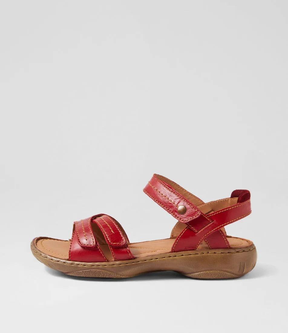 JOSEF SEIBEL Debra 62 Red Leather Sandals