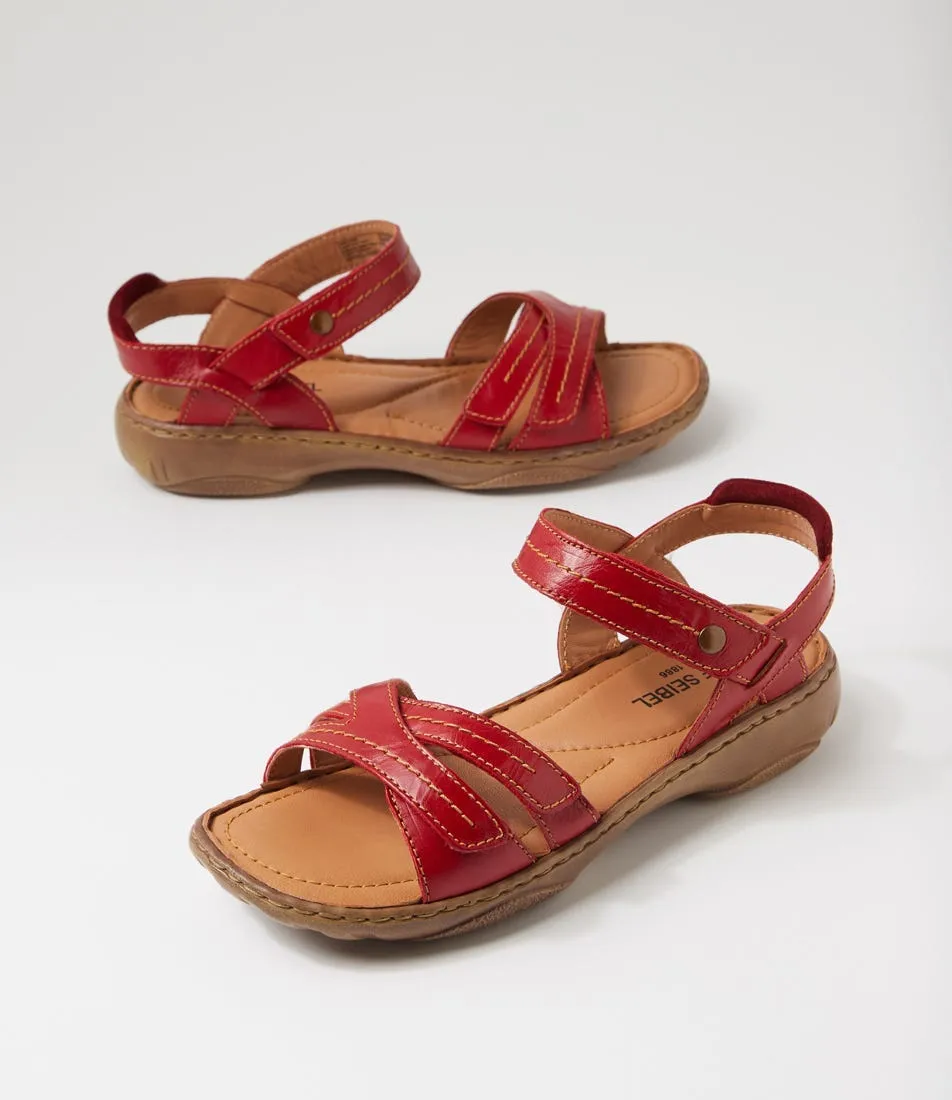 JOSEF SEIBEL Debra 62 Red Leather Sandals